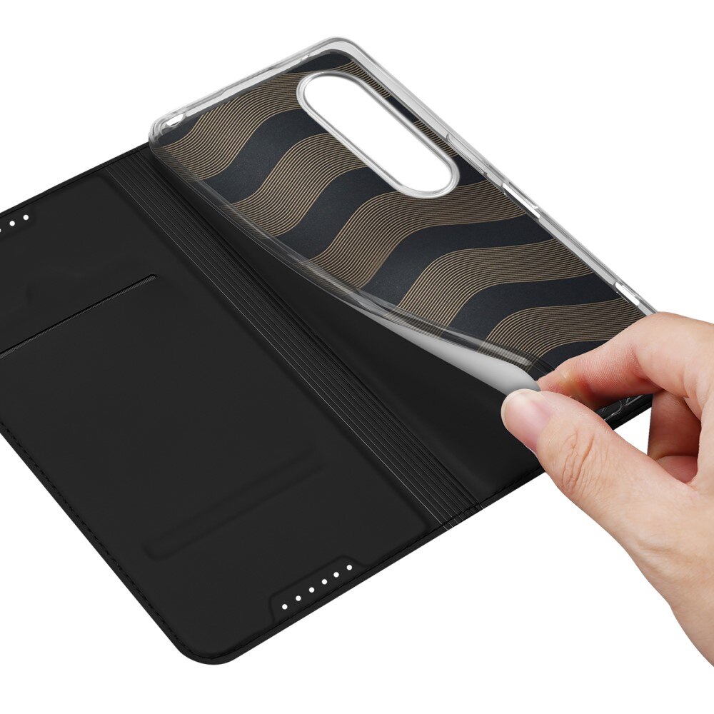 Étui portefeuille Skin Pro Series Sony Xperia 1 VI, Noir