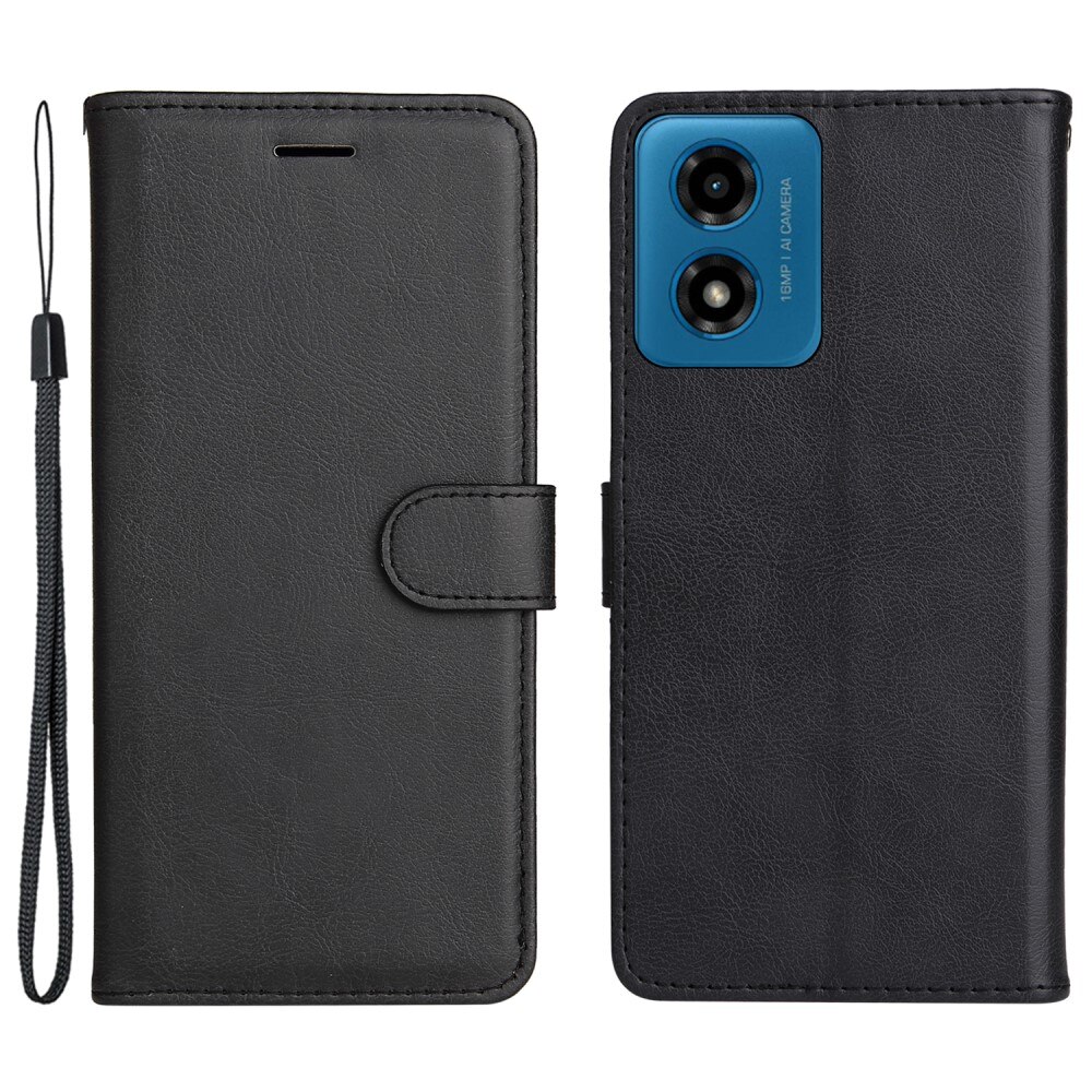 Étui portefeuille Motorola Moto E14, noir