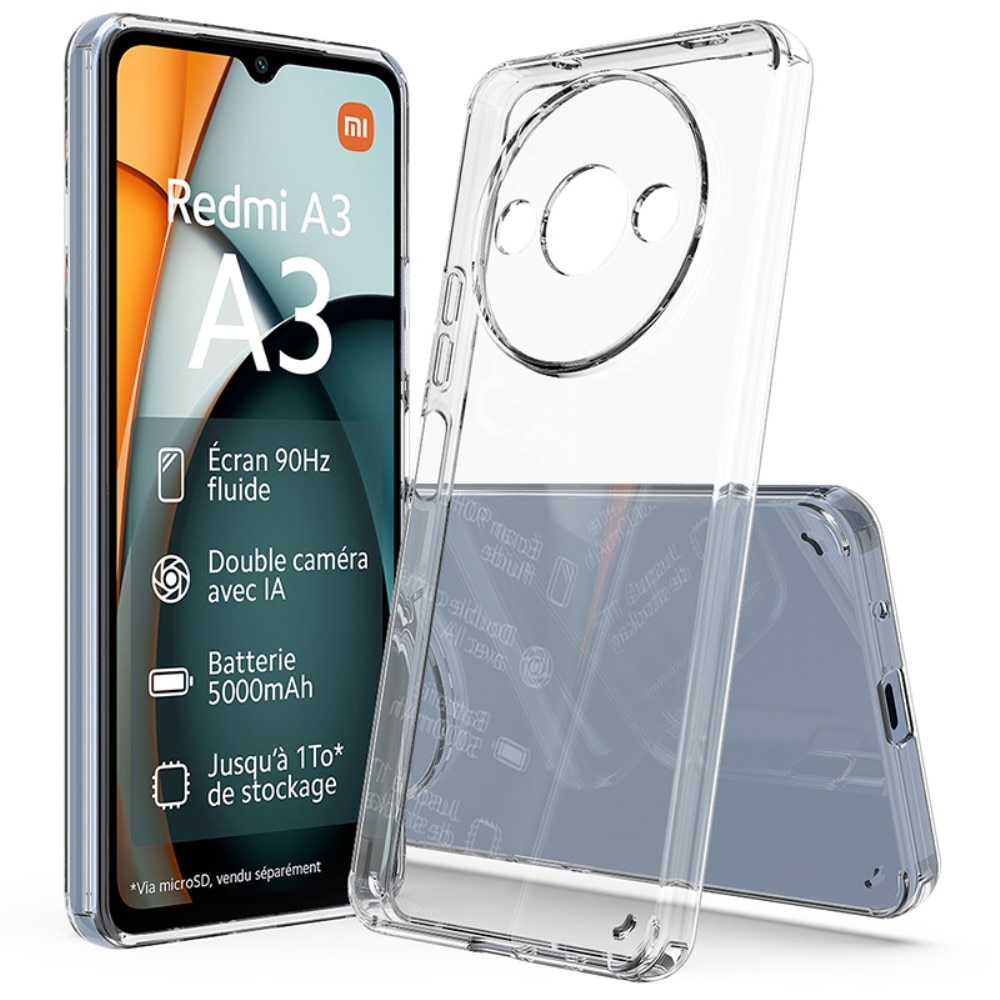 Coque hybride pour Xiaomi Redmi A31, transparent