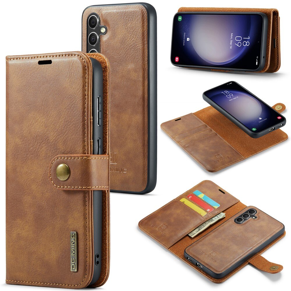 Étui portefeuille Magnet Wallet Samsung Galaxy A55, Cognac