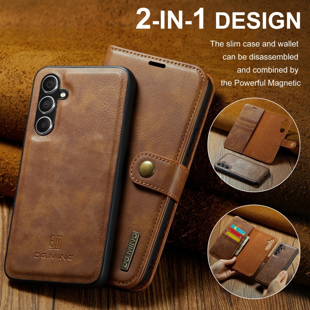 Étui portefeuille Magnet Wallet Samsung Galaxy A55, Cognac