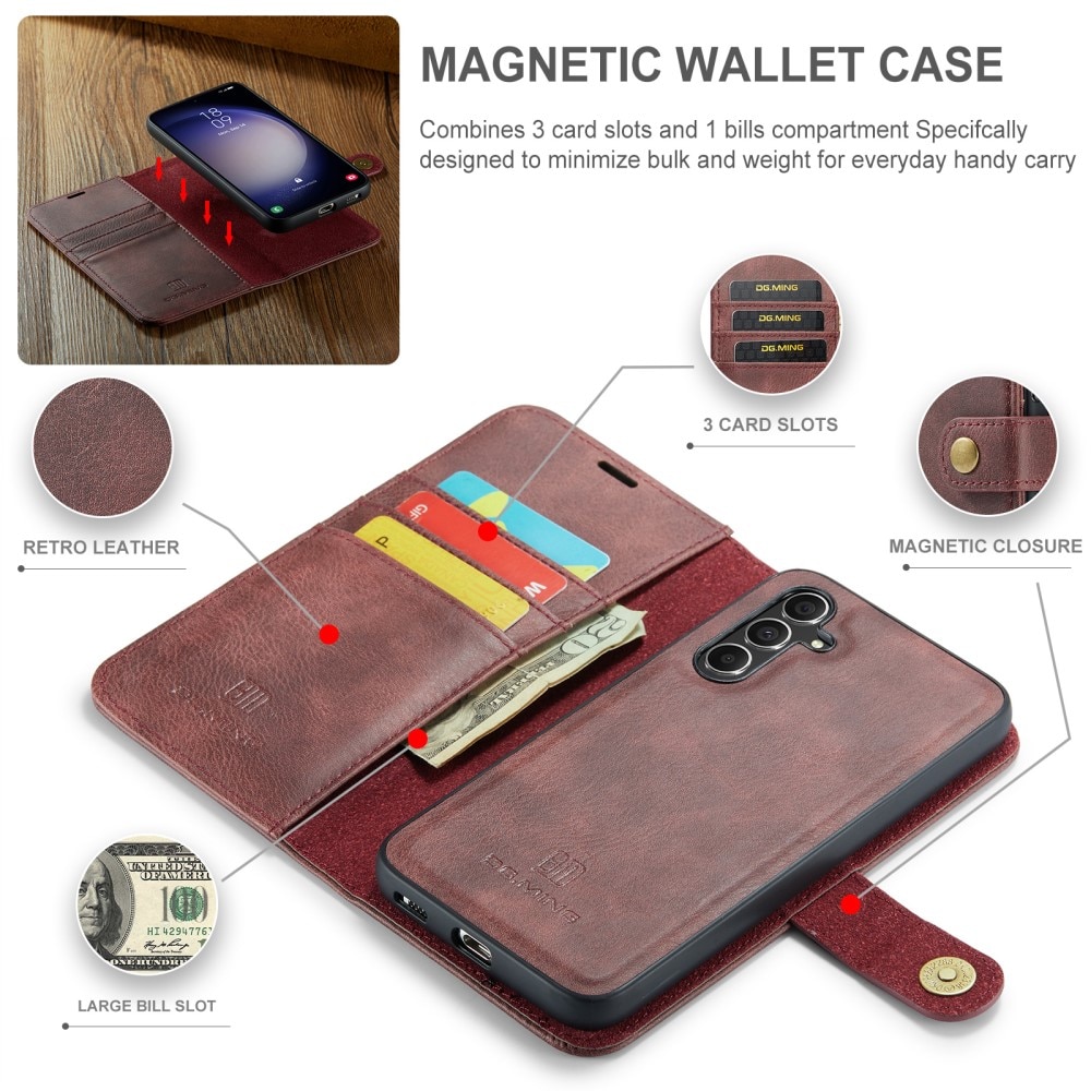 Étui portefeuille Magnet Wallet Samsung Galaxy A55, Red