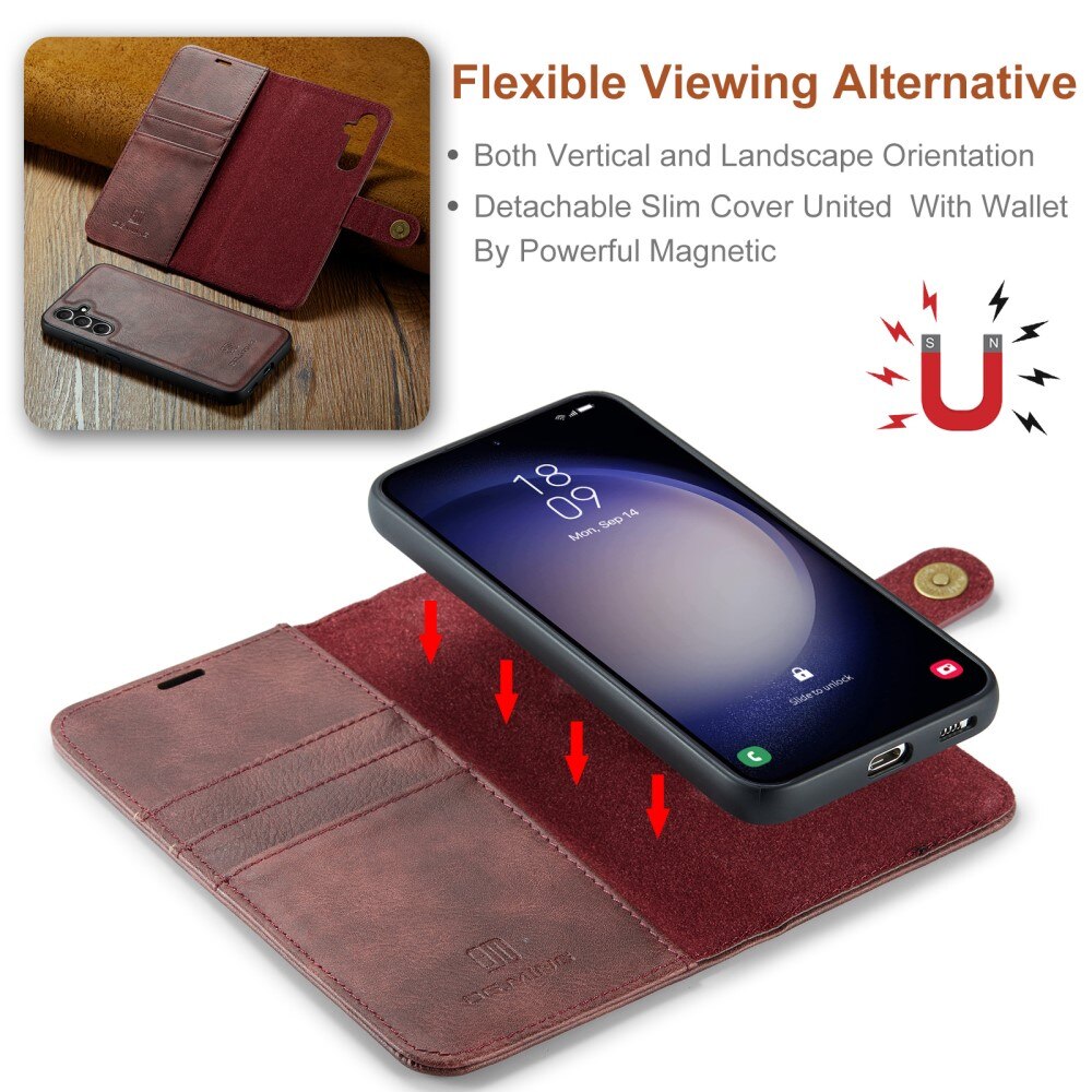 Étui portefeuille Magnet Wallet Samsung Galaxy A55, Red