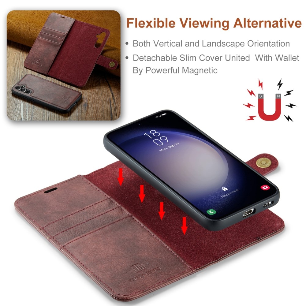 Étui portefeuille Magnet Wallet Samsung Galaxy A35, Red