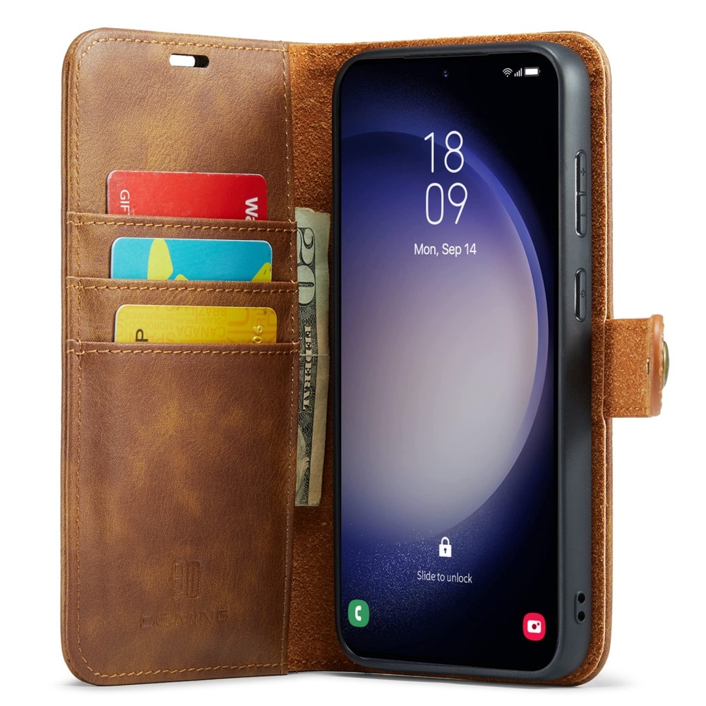 Étui portefeuille Magnet Wallet Samsung Galaxy A15, Cognac