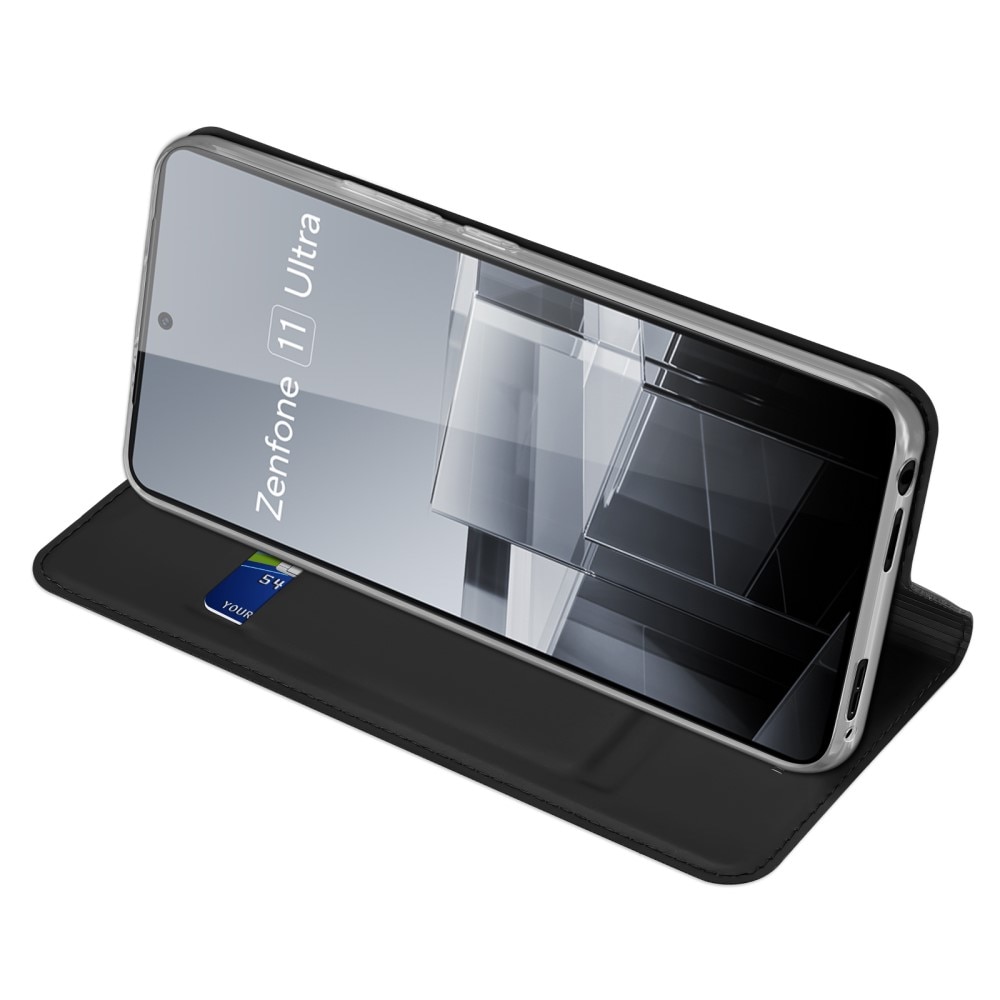 Étui portefeuille Skin Pro Series Asus Zenfone 11 Ultra, Noir