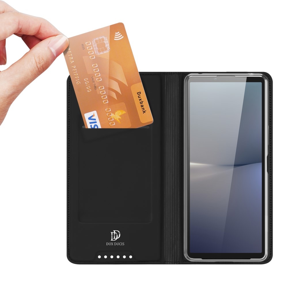 Étui portefeuille Skin Pro Series Sony Xperia 10 VI, Noir