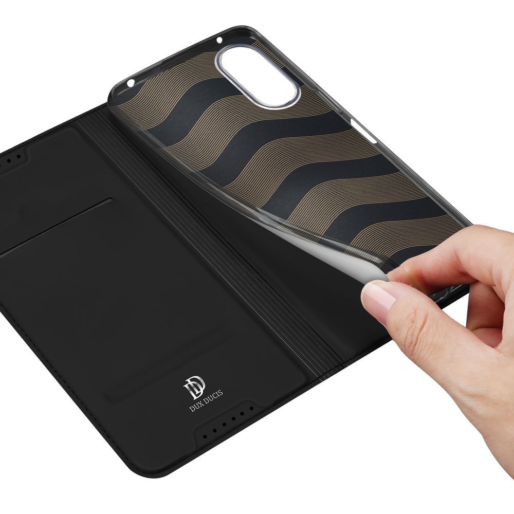 Étui portefeuille Skin Pro Series Sony Xperia 10 VI, Noir