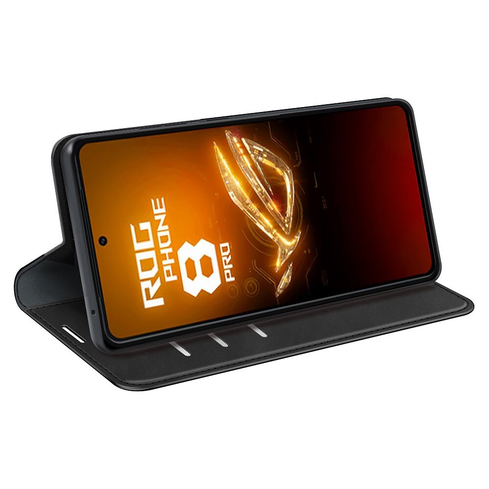 Coque portefeuille mince Asus ROG Phone 8 Pro, Noir