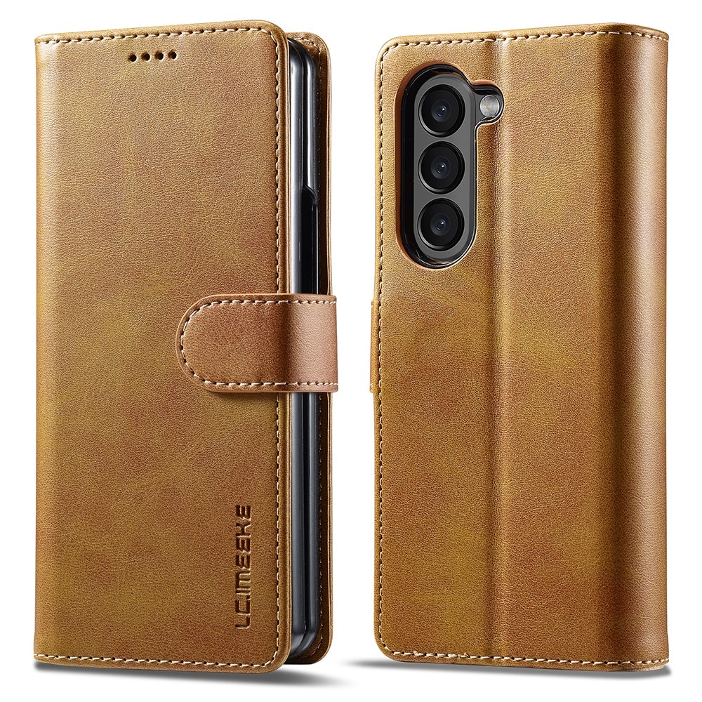 Étui portefeuille Samsung Galaxy Z Fold 7, Cognac