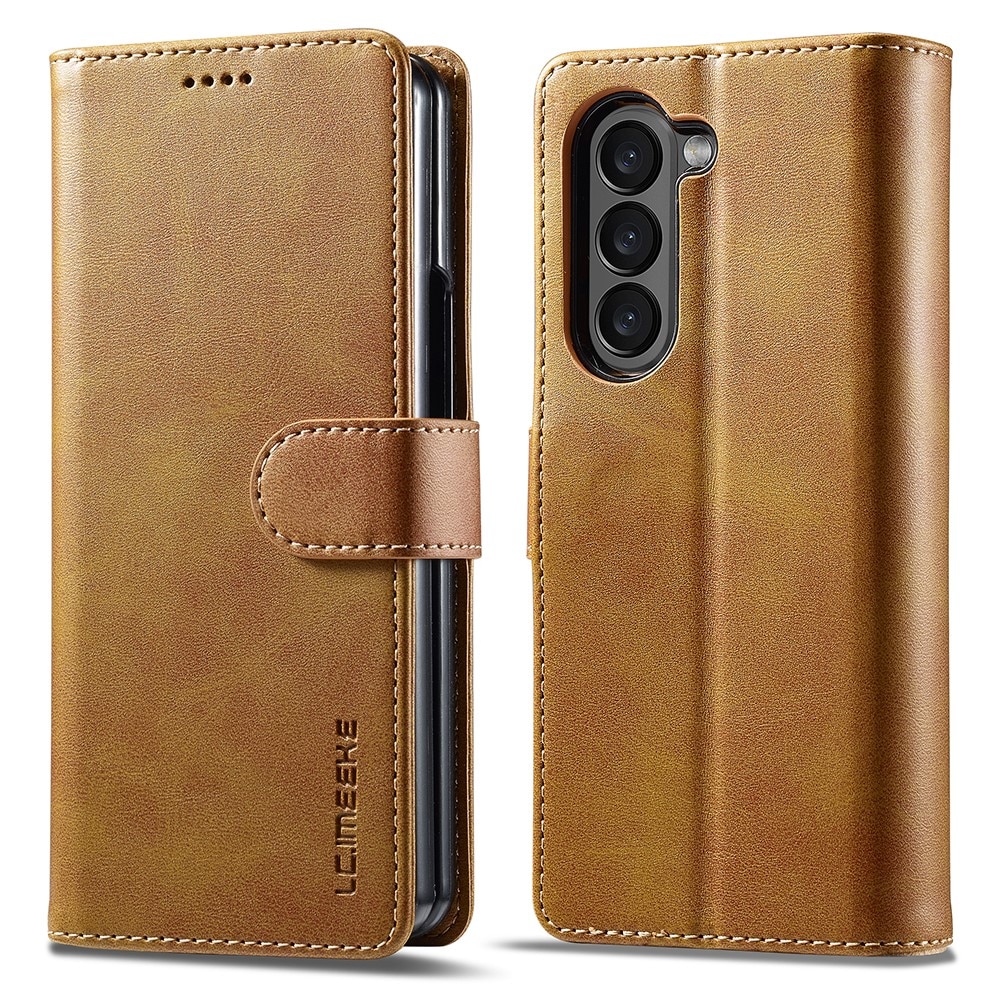 Étui portefeuille Samsung Galaxy Z Fold 6, cognac