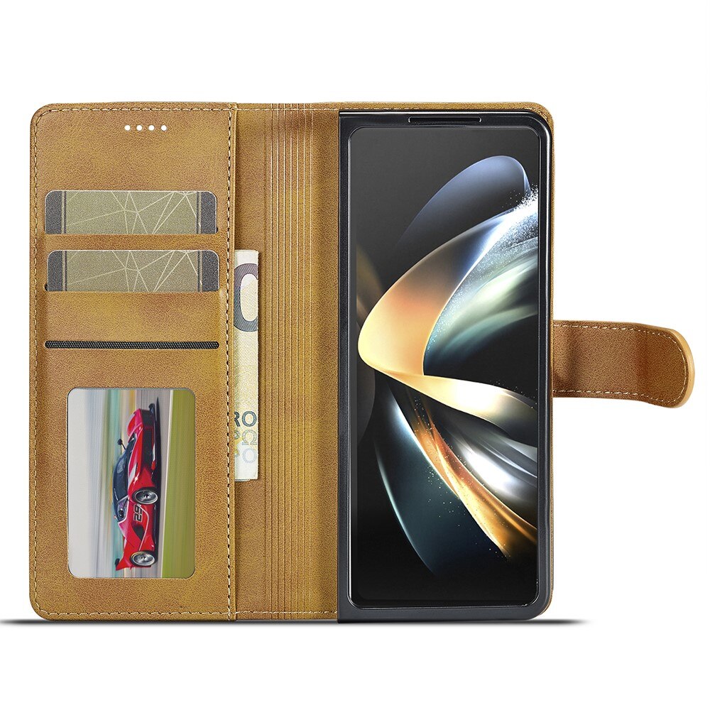 Étui portefeuille Samsung Galaxy Z Fold 7, Cognac