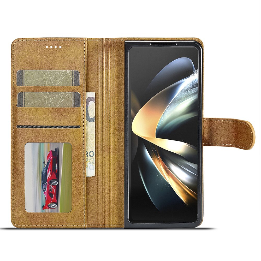 Étui portefeuille Samsung Galaxy Z Fold 6, cognac