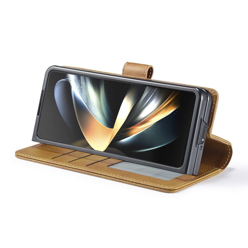 Étui portefeuille Samsung Galaxy Z Fold 6, cognac