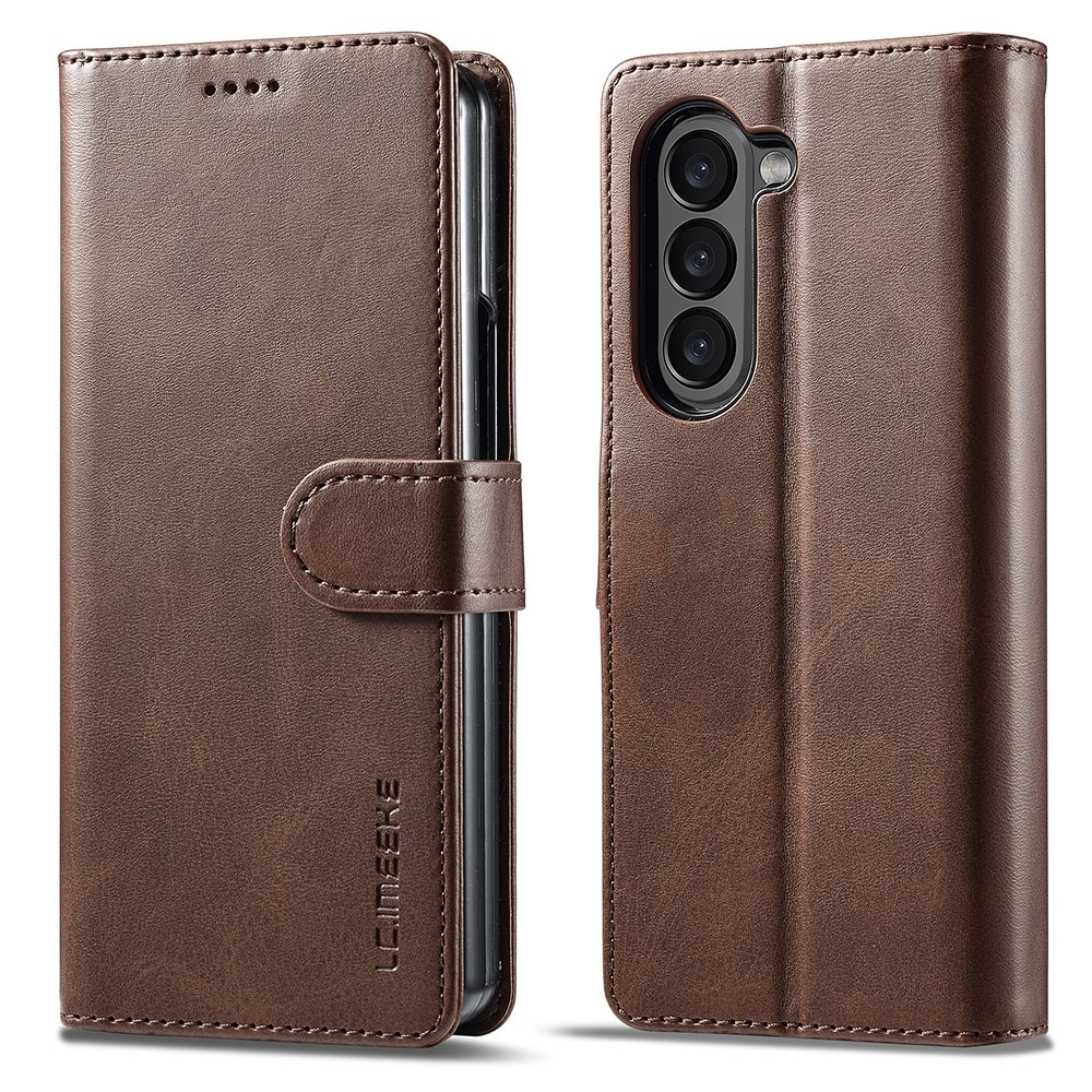 Étui portefeuille Samsung Galaxy Z Fold 6, marron