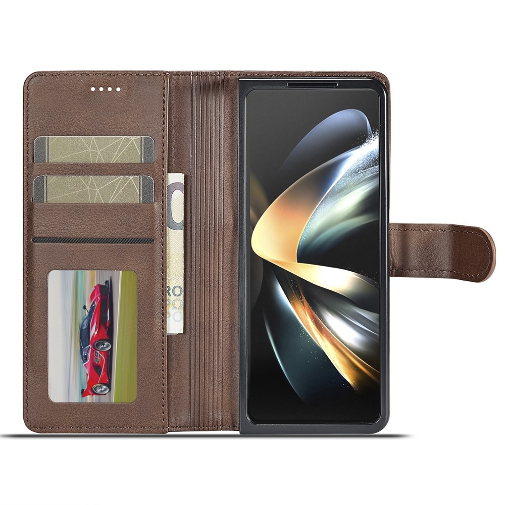 Étui portefeuille Samsung Galaxy Z Fold 6, marron
