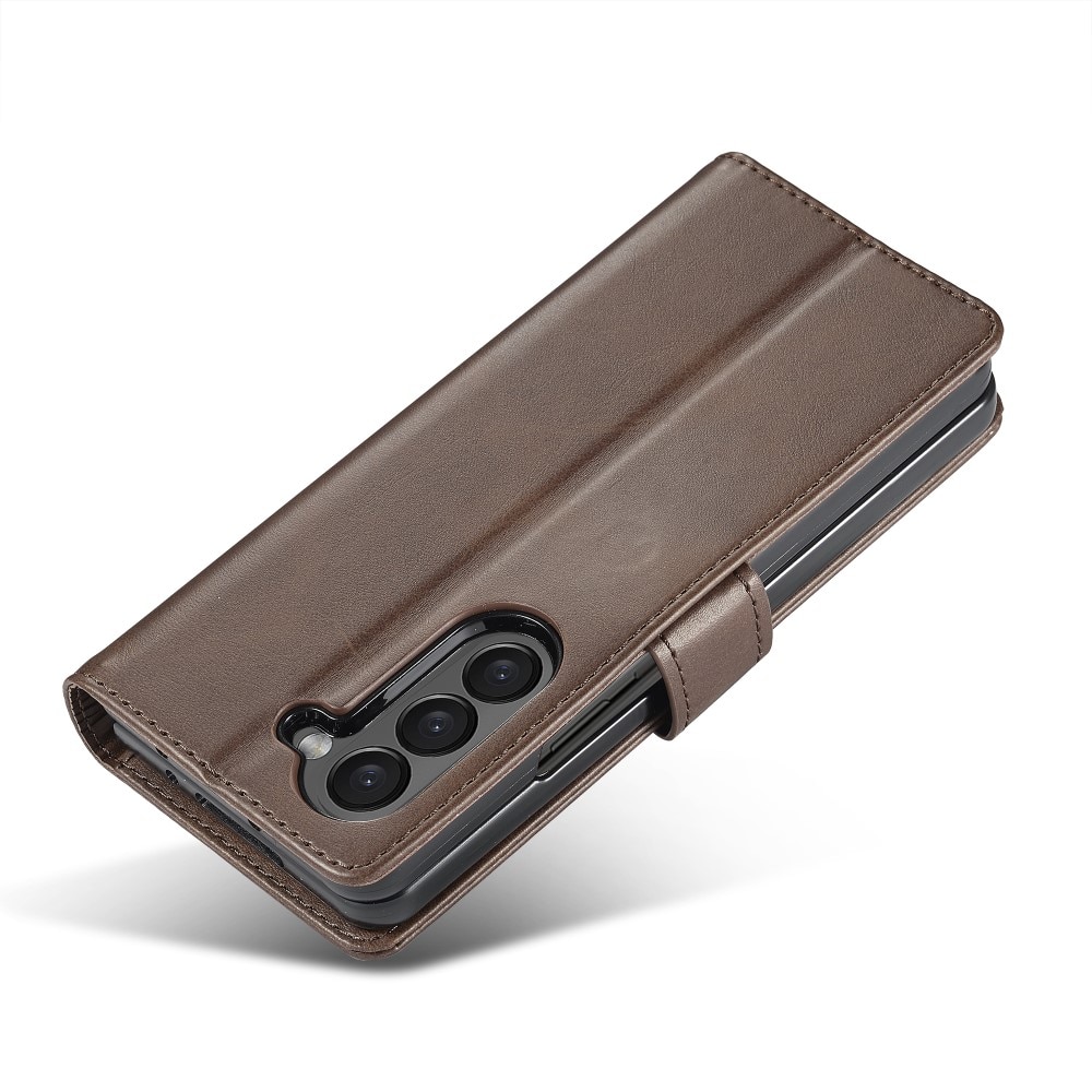 Étui portefeuille Samsung Galaxy Z Fold 6, marron