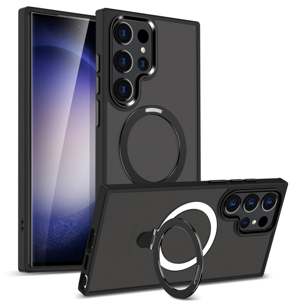 Coque hybride MagSafe Ring Samsung Galaxy S23 Ultra, Noir