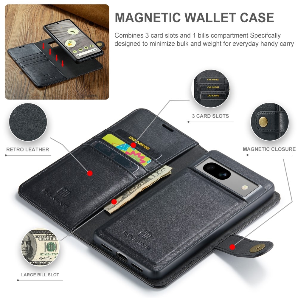 Étui portefeuille Magnet Wallet Google Pixel 8a, Black