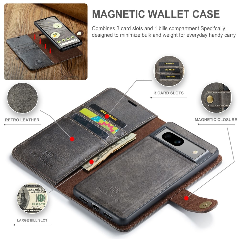 Étui portefeuille Magnet Wallet Google Pixel 8a, Brown