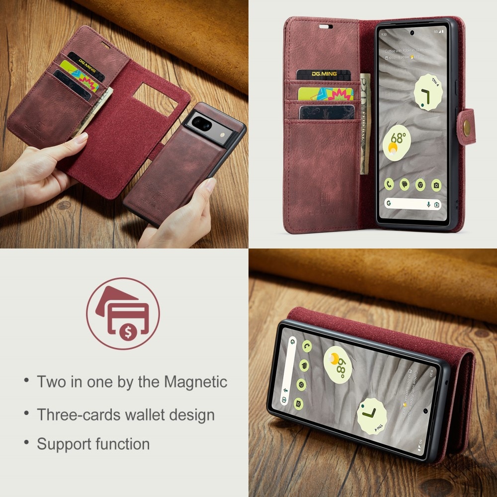 Étui portefeuille Magnet Wallet Google Pixel 8a, Red