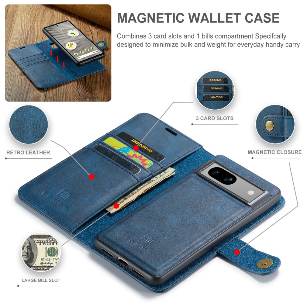 Étui portefeuille Magnet Wallet Google Pixel 8a, Blue