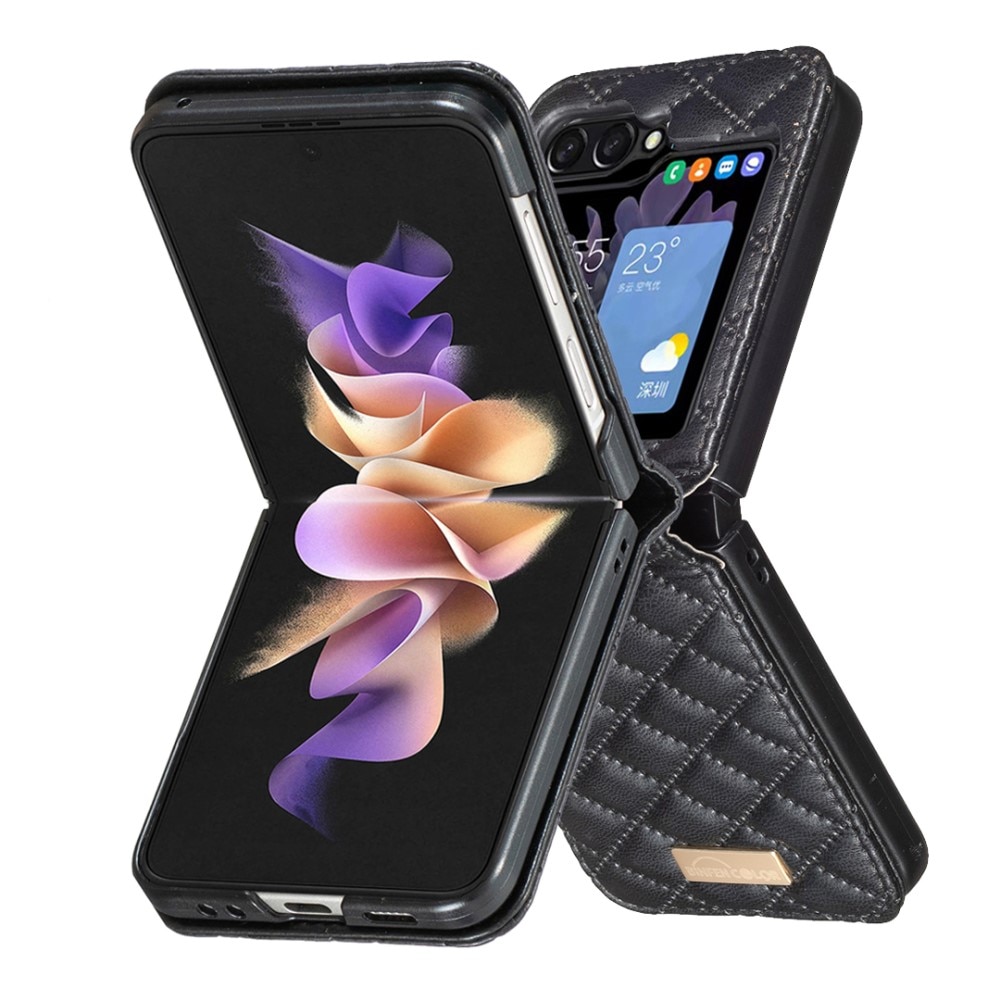 Étui matelassée Samsung Galaxy Z Flip 6, noir
