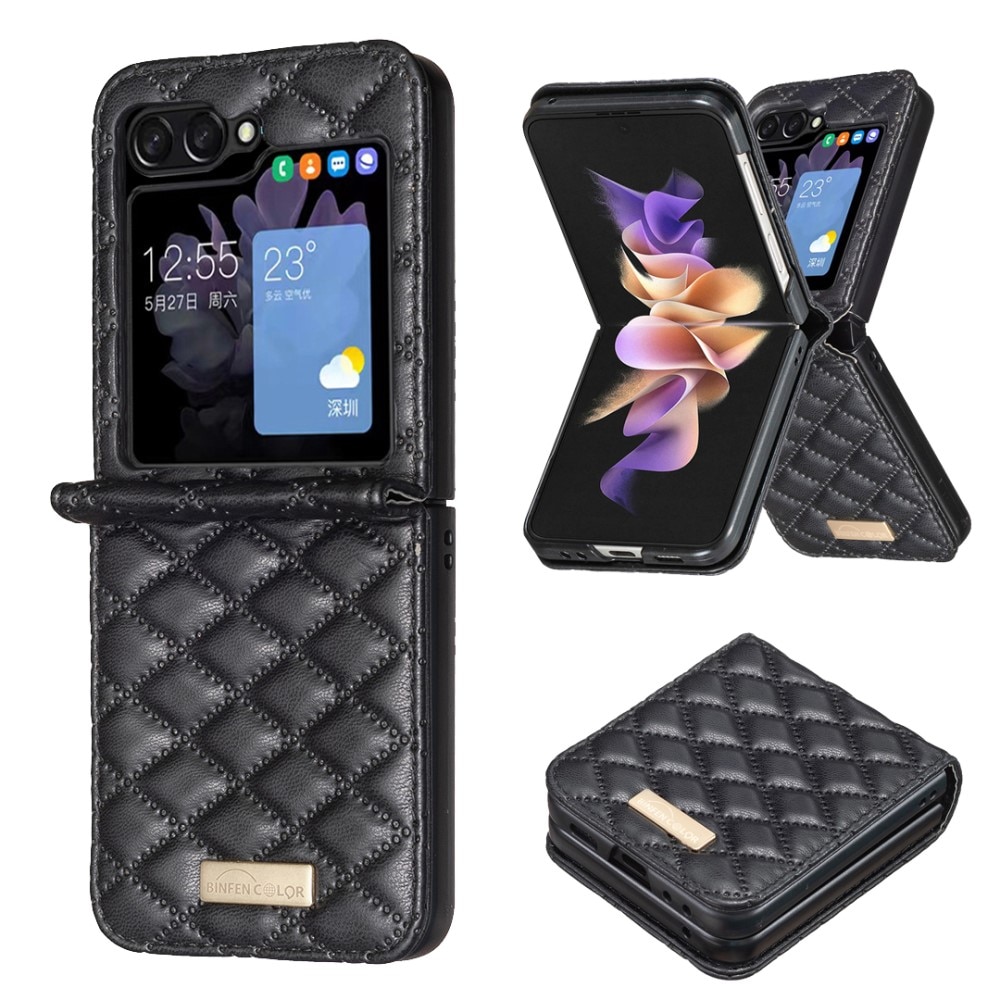 Étui matelassée Samsung Galaxy Z Flip 6, noir