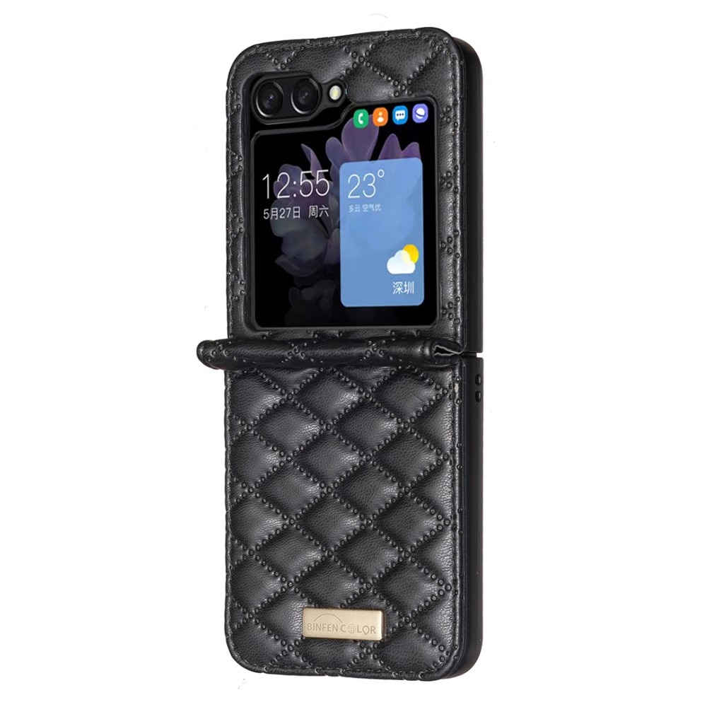 Étui matelassée Samsung Galaxy Z Flip 6, noir