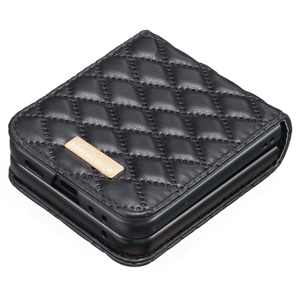 Étui matelassée Samsung Galaxy Z Flip 6, noir