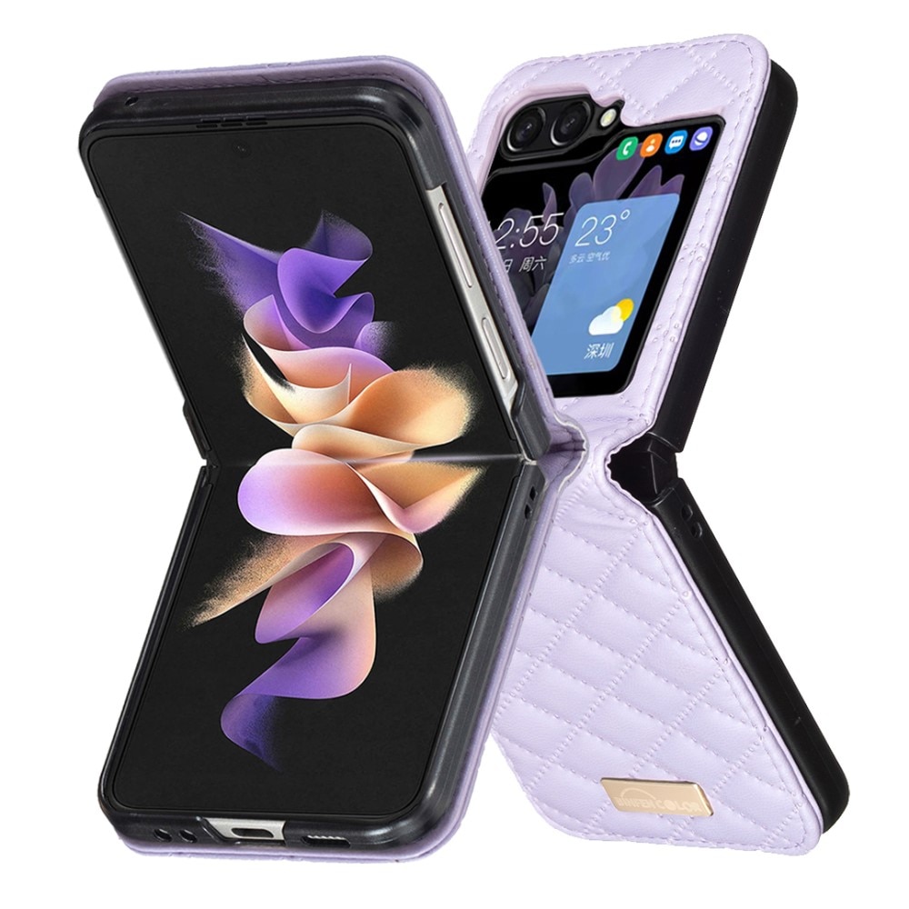 Étui matelassée Samsung Galaxy Z Flip 6, violet