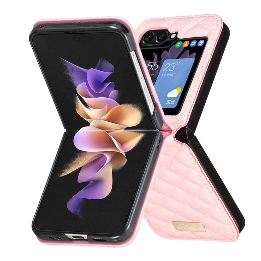 Étui matelassée Samsung Galaxy Z Flip 6, rose