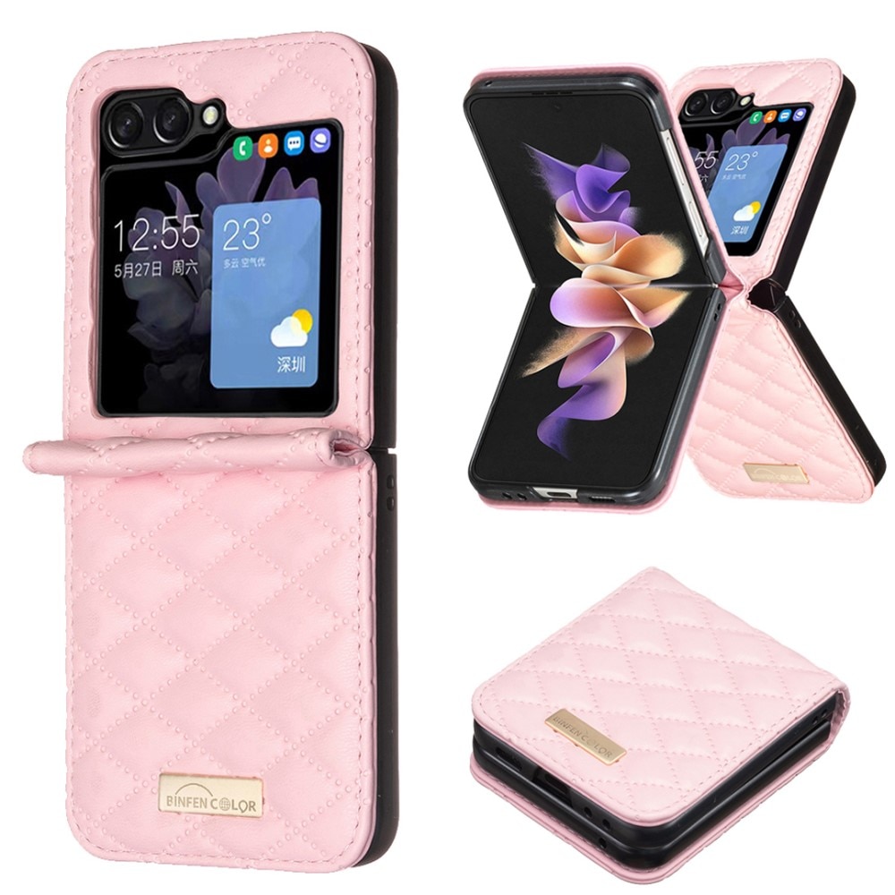 Étui matelassée Samsung Galaxy Z Flip 6, rose