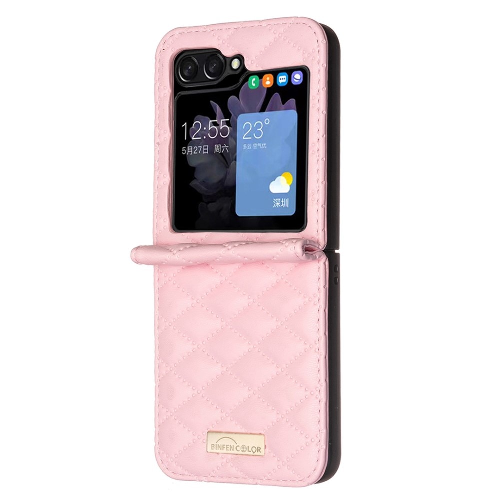 Étui matelassée Samsung Galaxy Z Flip 6, rose