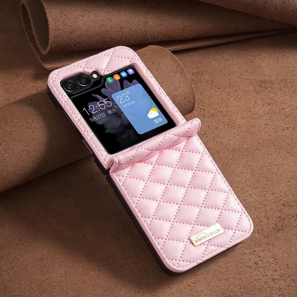 Étui matelassée Samsung Galaxy Z Flip 6, rose