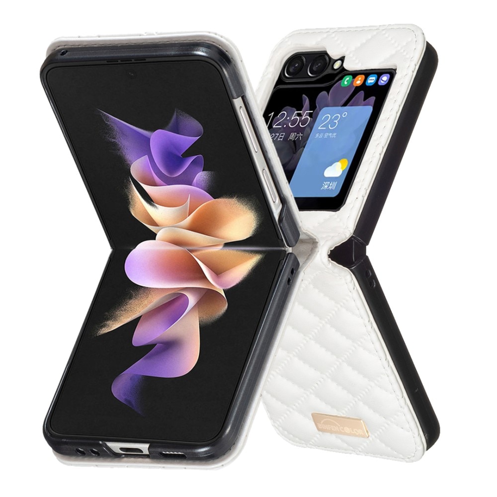 Étui matelassée Samsung Galaxy Z Flip 6, blanc