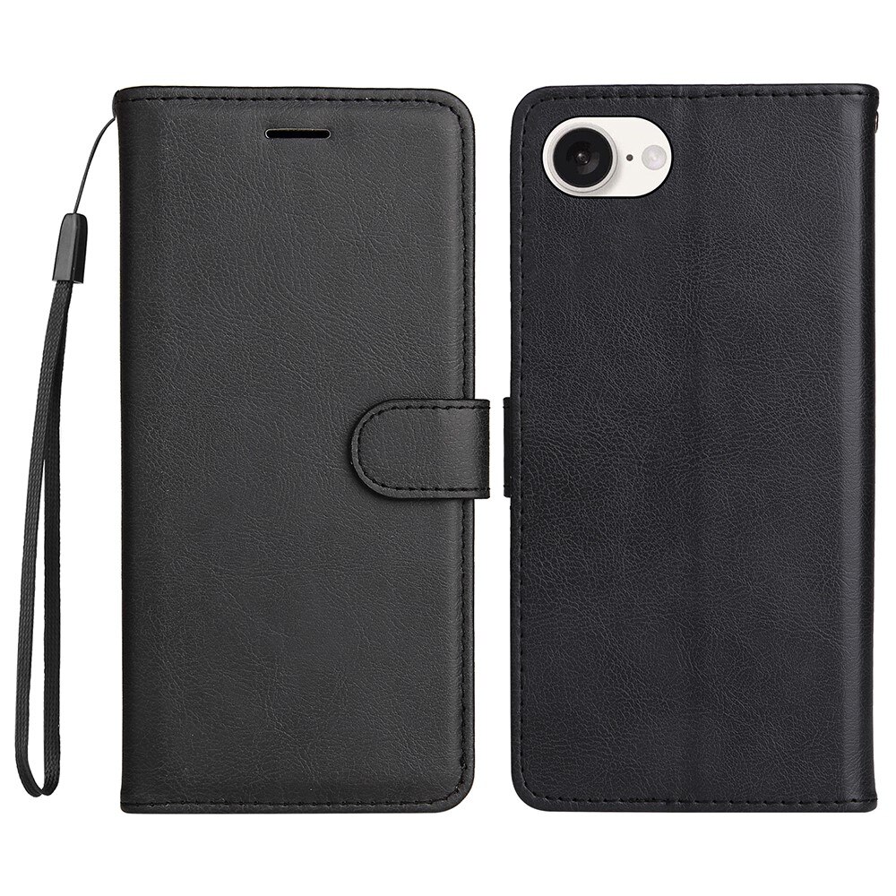 Étui portefeuille iPhone 16e, noir