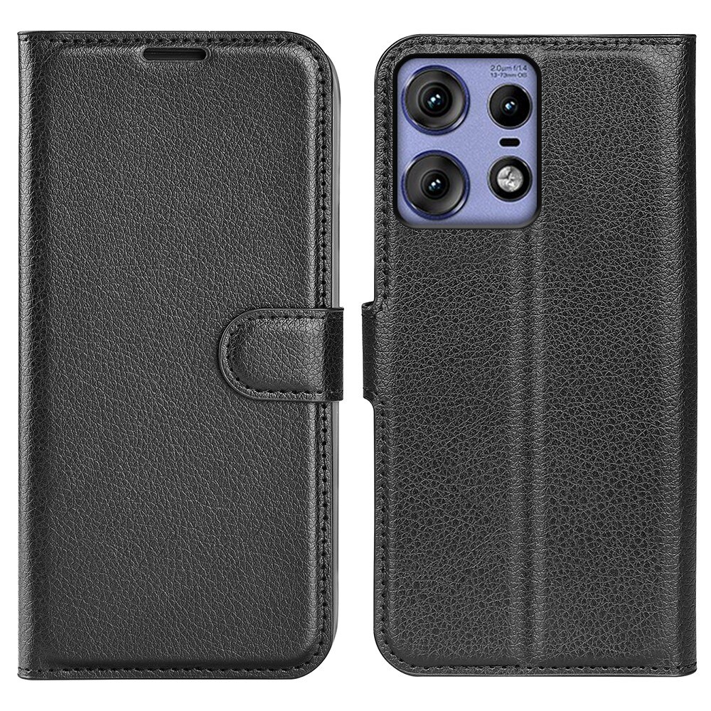 Coque portefeuille Motorola Edge 50 Pro, Noir