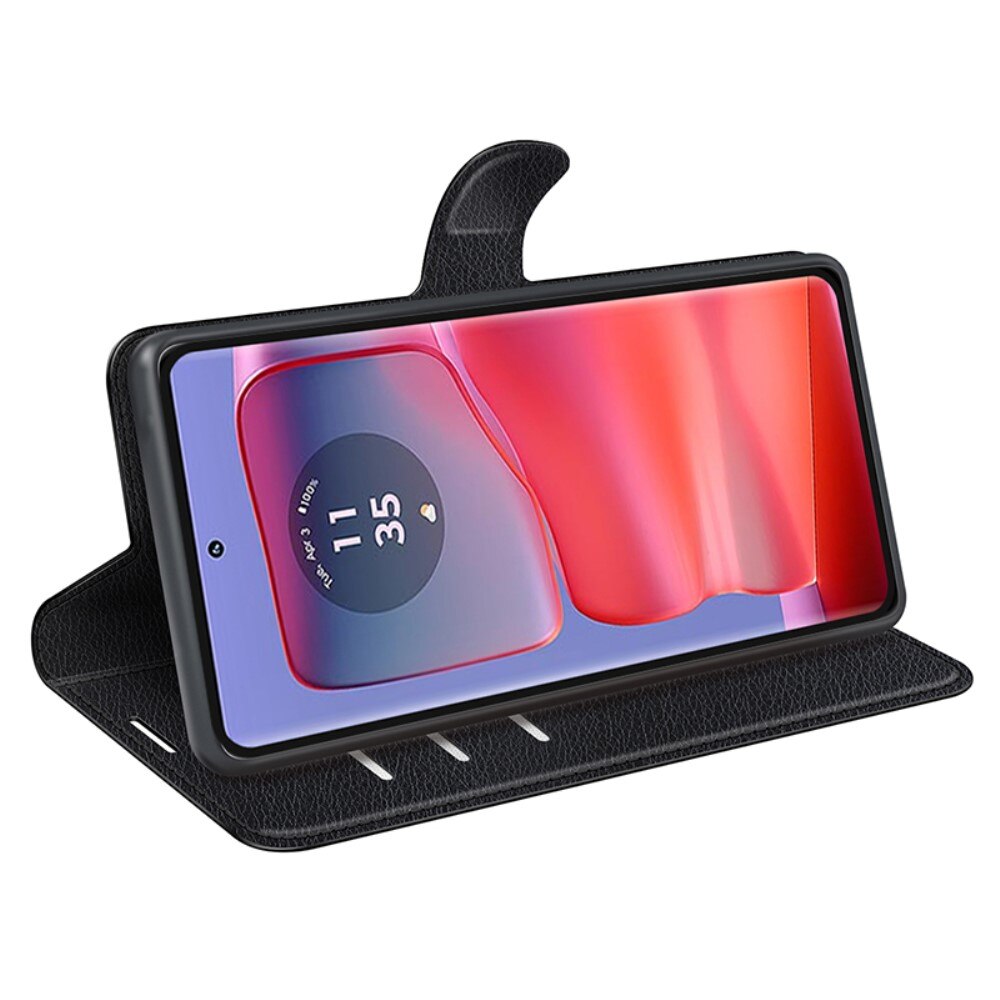 Coque portefeuille Motorola Edge 50 Pro, Noir