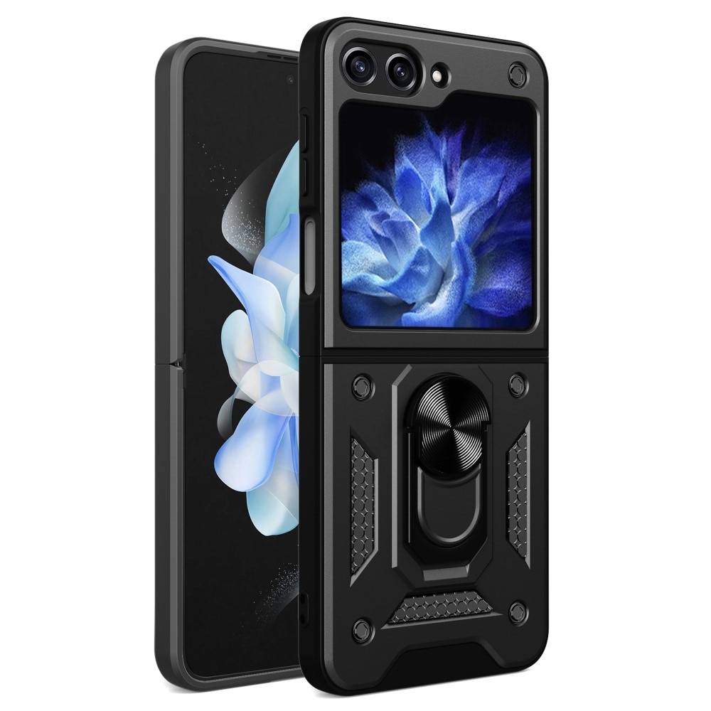 Coque hybride Tech Ring Samsung Galaxy Z Flip 6, noir