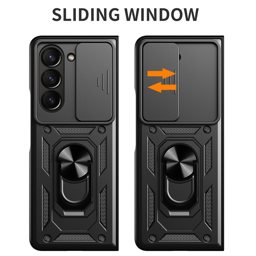 Coque Hybride Ring avec Protège Caméra Samsung Galaxy Z Fold 6, noir
