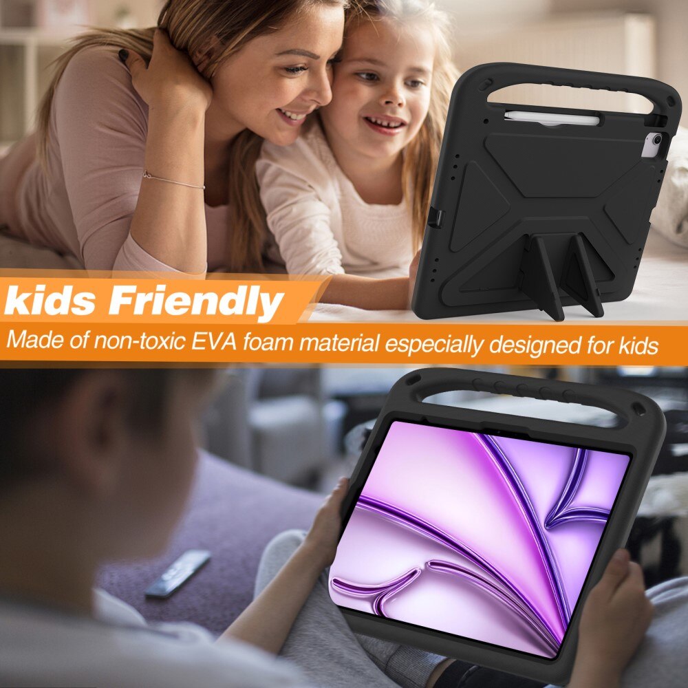 Coque EVA avec poignée pour enfants pour Apple iPad Air 13 2nd Gen (2025), noir