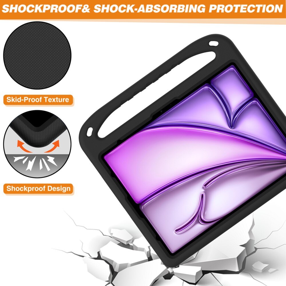 Coque EVA avec poignée pour enfants pour Apple iPad Air 13 2nd Gen (2025), noir