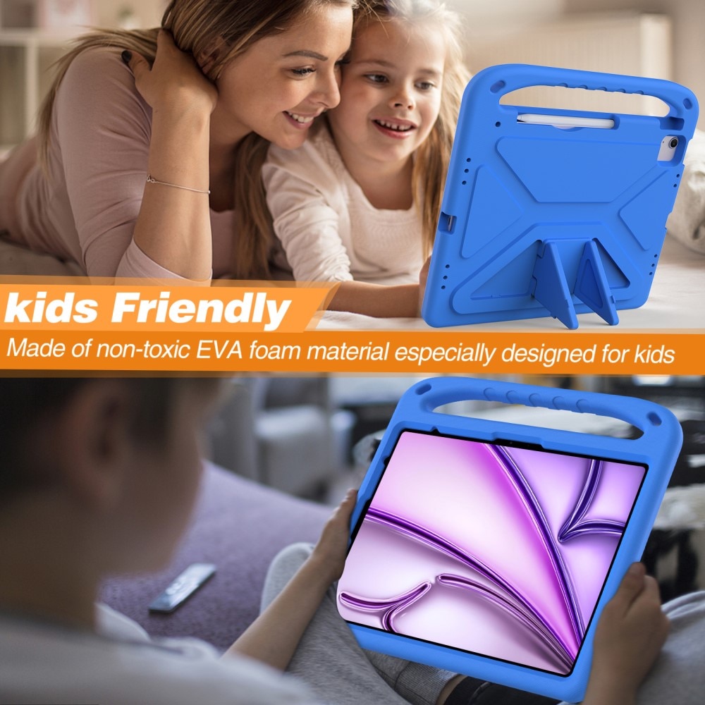 Coque EVA avec poignée pour enfants pour Apple iPad Air 13 2nd Gen (2025), bleu