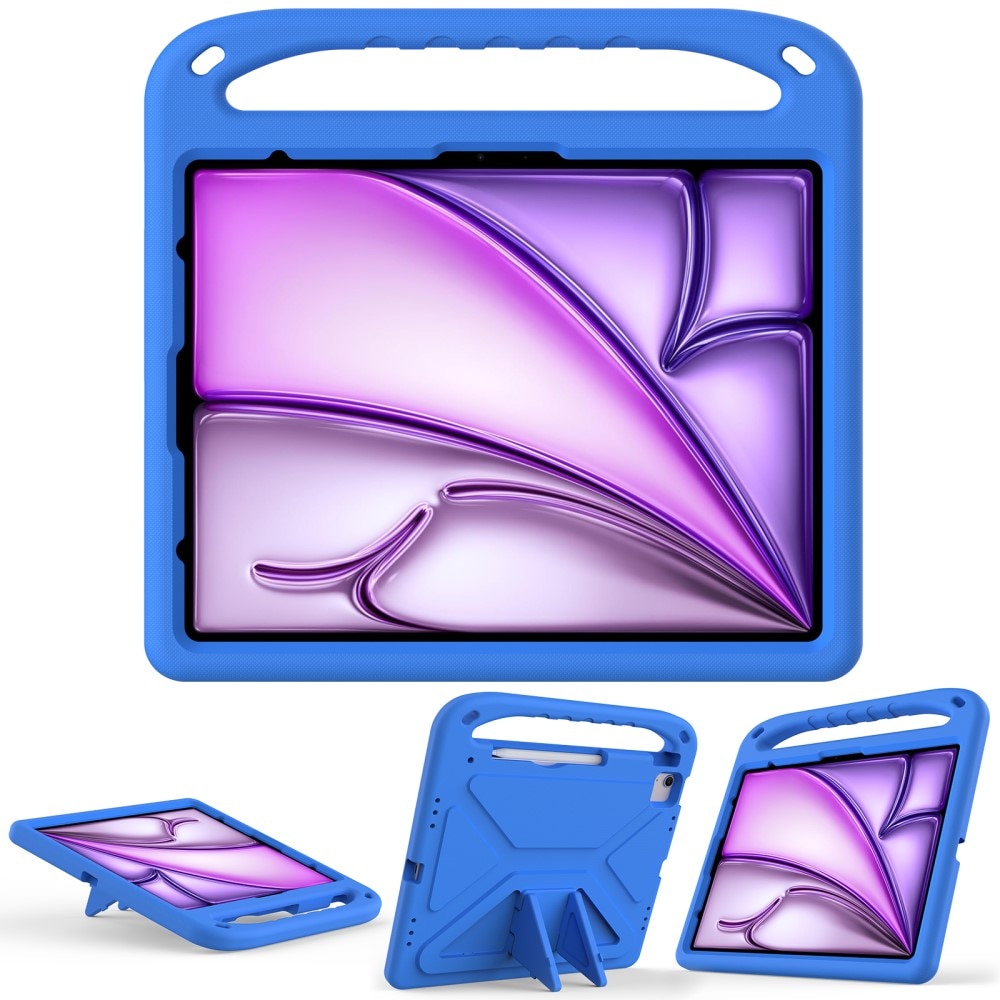 Coque EVA avec poignée pour enfants pour Apple iPad Air 13 2nd Gen (2025), bleu
