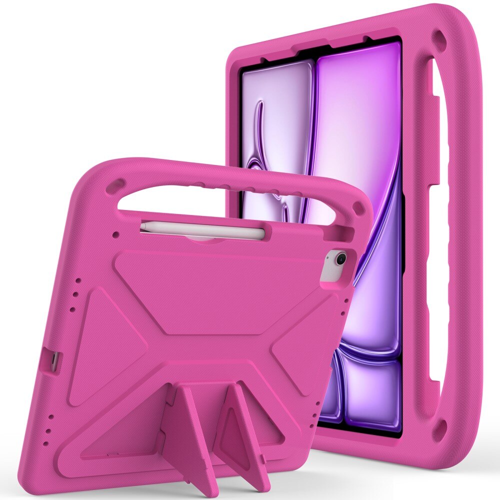 Coque EVA avec poignée pour enfants pour Apple iPad Air 13 2nd Gen (2025), rose