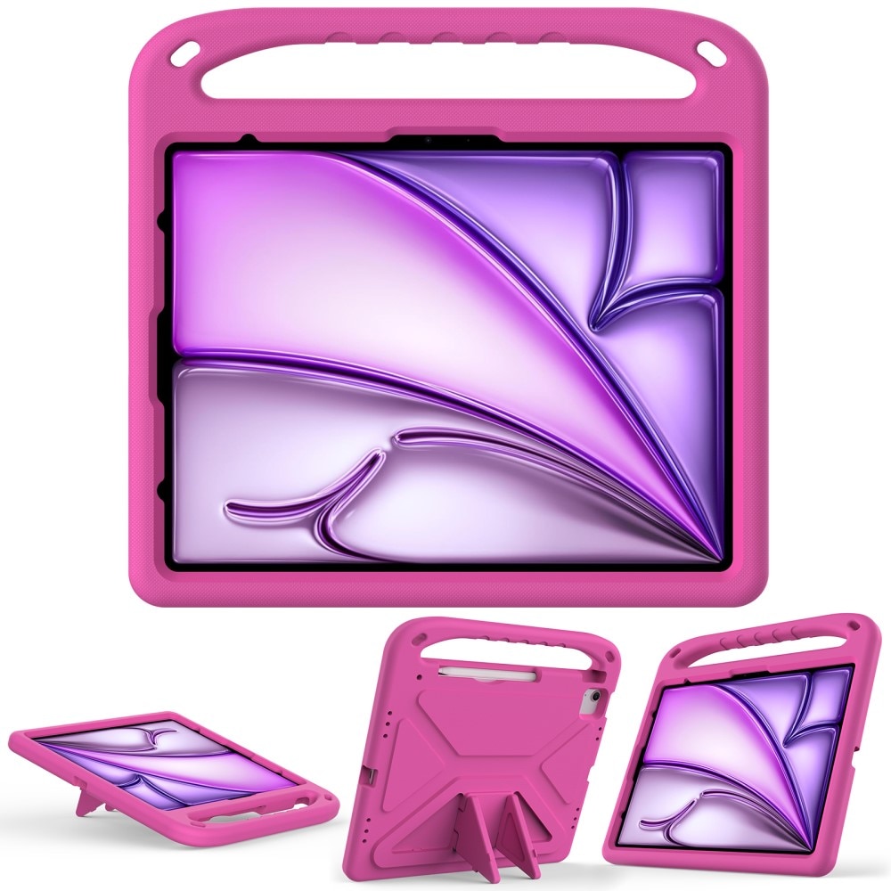 Coque EVA avec poignée pour enfants pour Apple iPad Air 13 2nd Gen (2025), rose
