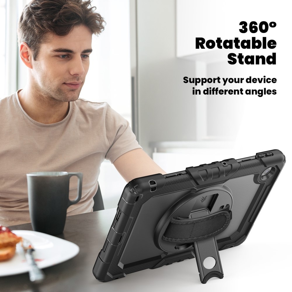 Full Protection Coque hybride antichoc avec bandoulière  Lenovo Tab, noir