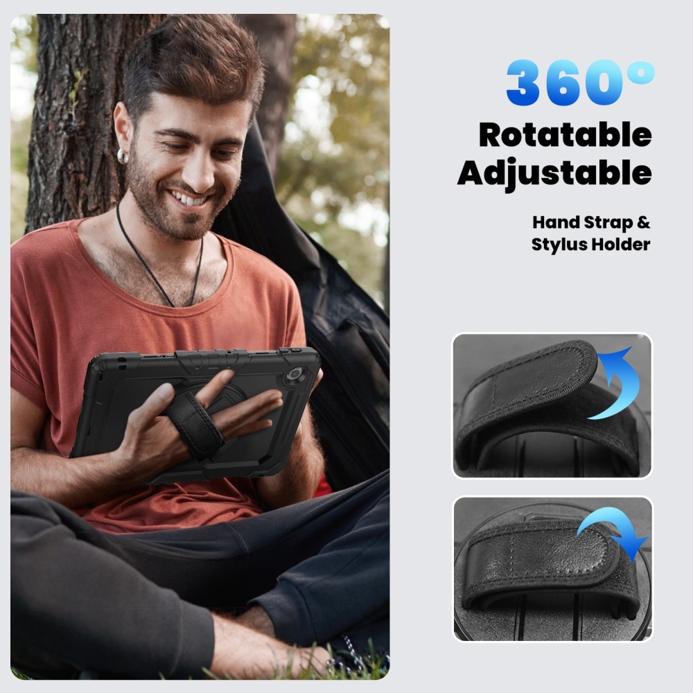 Full Protection Coque hybride antichoc avec bandoulière  Lenovo Tab, noir
