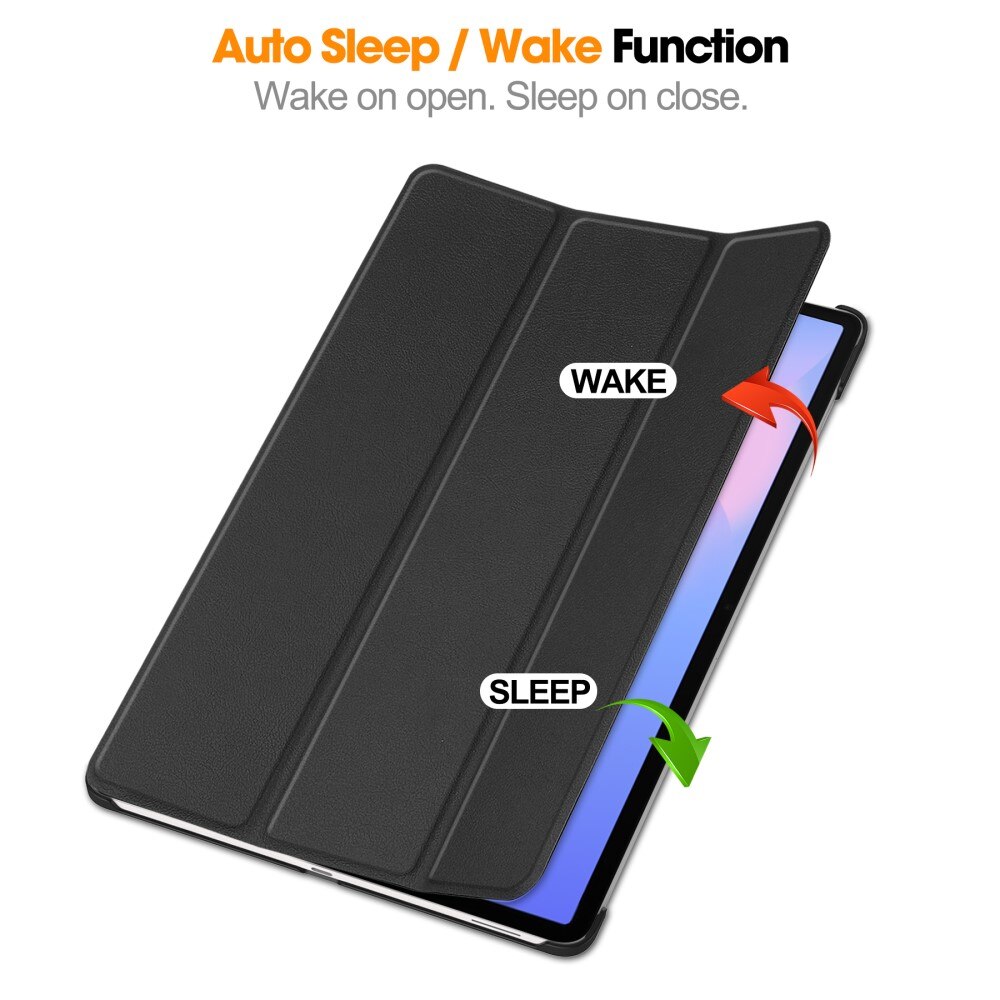 Étui Tri-Fold avec porte-stylo Samsung Galaxy Tab S10 FE Plus, noir